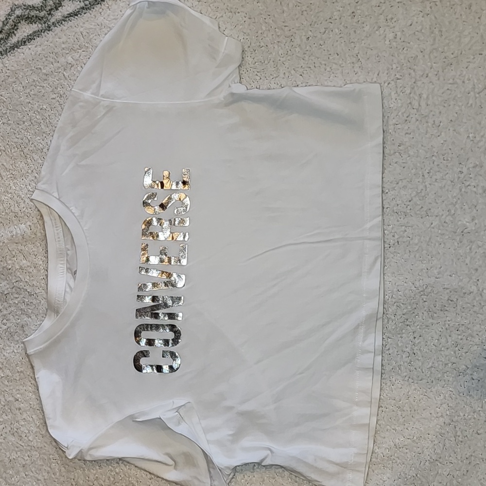 Converse White Crop Top